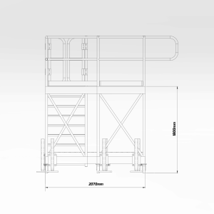 CAT 793F Lower Radiator Access Platform DRW2