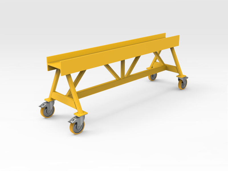 5505236 5 TONNE TRESTLE WITH WHEELS 2400MM W X 900MM H LH